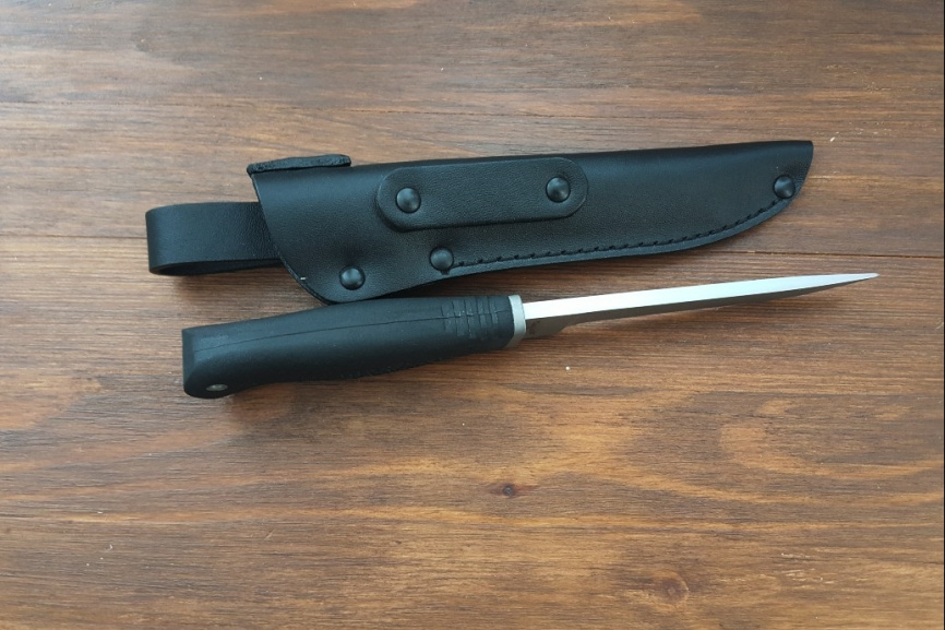 Нож туристический "Смерш-3 (6мм)", рукоять термоэластопласт (резина), покрытие антиблик фото 3