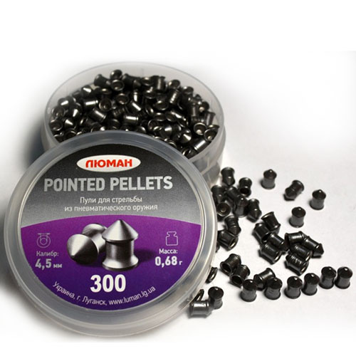 Пули «Люман» Pointed pellets, 0,68 г. по 300 шт. фото 1