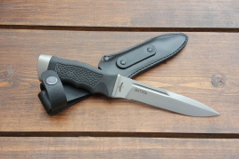 Нож туристический "Витязь" 150 мм, рукоять термоэластопласт (резина), покрытие антиблик