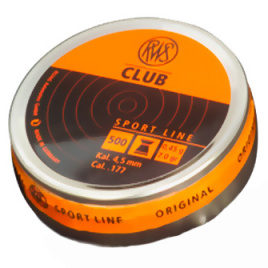 Пули RWS "Club" 4.5 мм, 0,45гр., 500шт.  (плоские)
