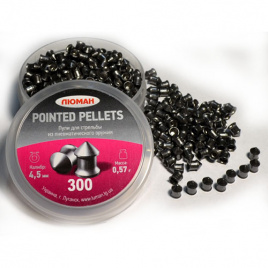 Пули «Люман» Pointed pellets: 4,5 мм, 0,57 гр, 300 шт/уп.
