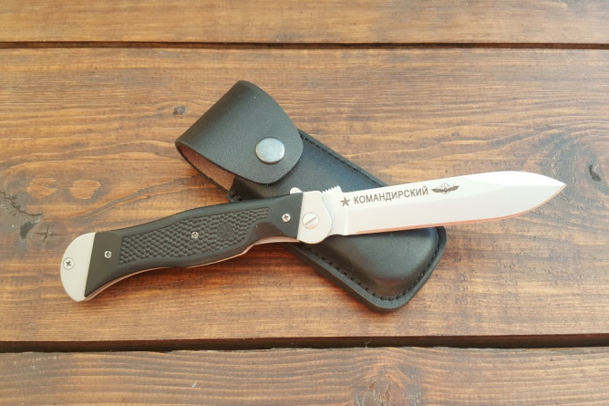 Нож складной "Командирский-1", пластиковые накладки, покрытие антиблик фото 3
