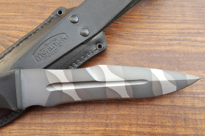 Нож туристический "Антитеррор-Р", рукоять термоэластопласт (резина), покрытие камуфляж фото 3