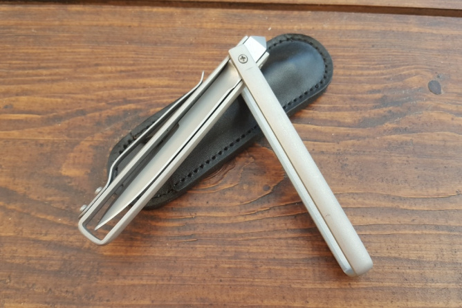 Нож складной "Скат", рукоять металл, покрытие антиблик фото 4