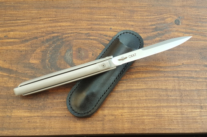 Нож складной "Скат", рукоять металл, покрытие антиблик фото 1