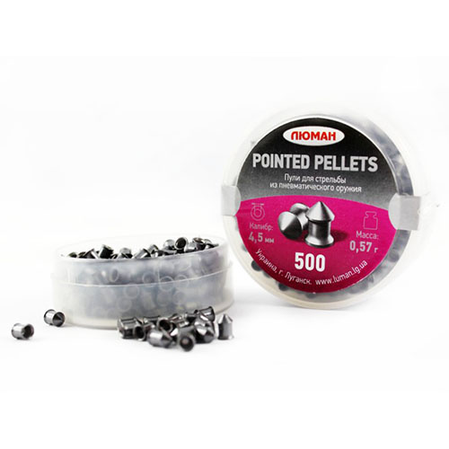 Пули «Люман» Pointed pellets, 0,57 г. по 500 шт. фото 1