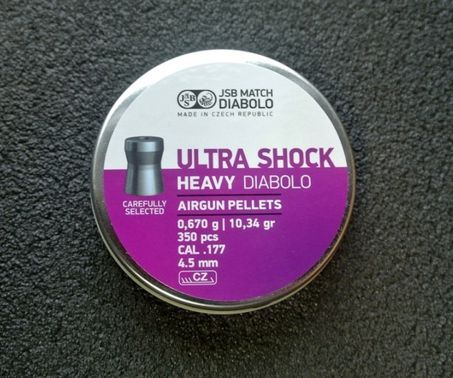 Пули JSB Ultra Shock Heavy Diabolo 4,5 мм, 0,67 грамма, 350 штук фото 5