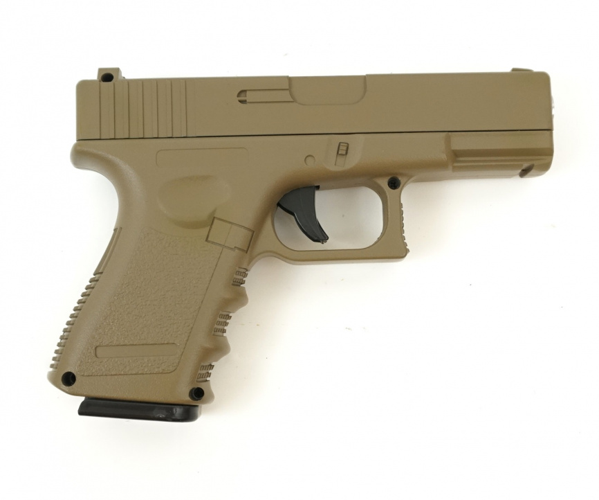 Страйкбольный пистолет Galaxy G.15D (Glock 17) песочный фото 2