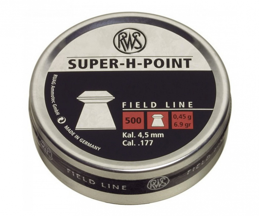 Пули RWS Super-H-Point 4,5 мм, 0,45 грамм, 500 штук фото 1