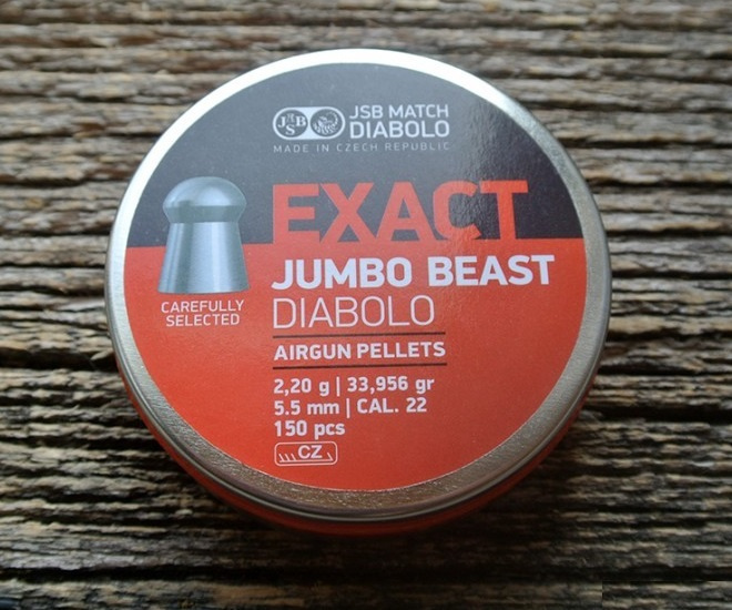 Пули JSB Exact Jumbo Beast Diabolo 5,5 мм, 2,2 грамм, 150 штук фото 3