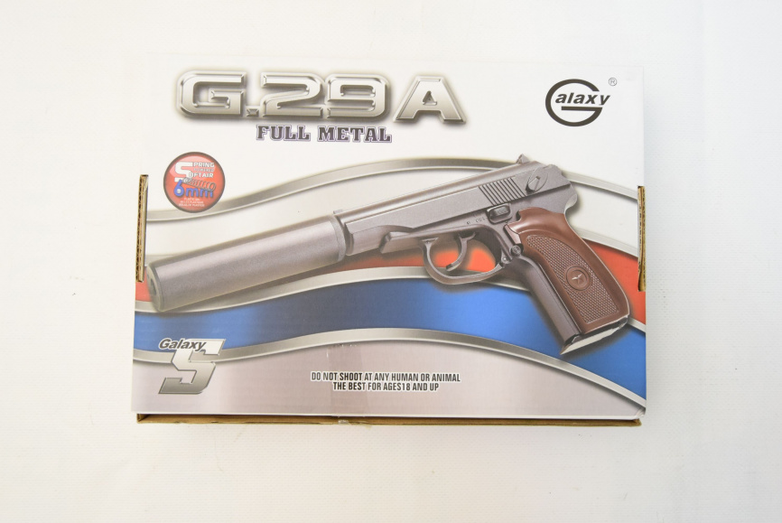Страйкбольный пистолет Galaxy G.29A (ПМ) с глушителем фото 8