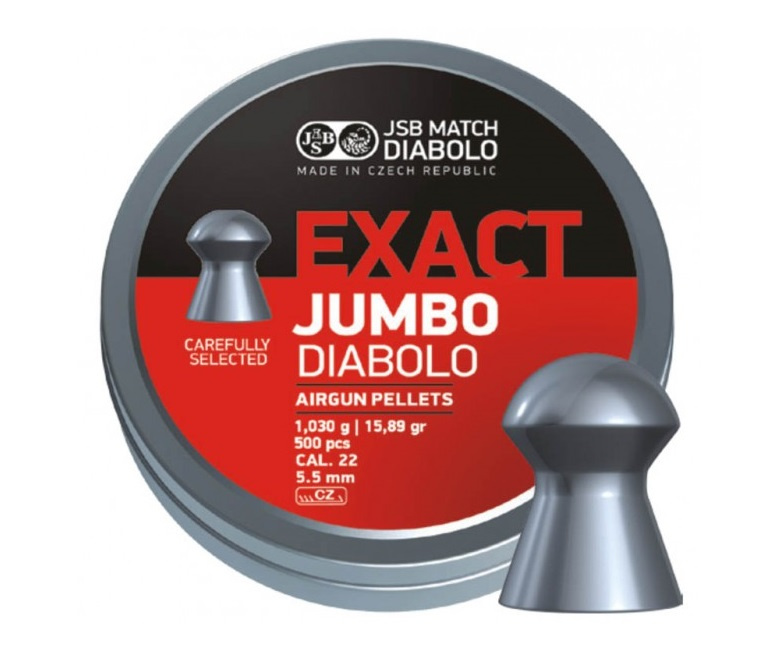 Пули JSB Exact Jumbo Diabolo 5,52 мм, 1,03 грамм, 500 штук фото 1