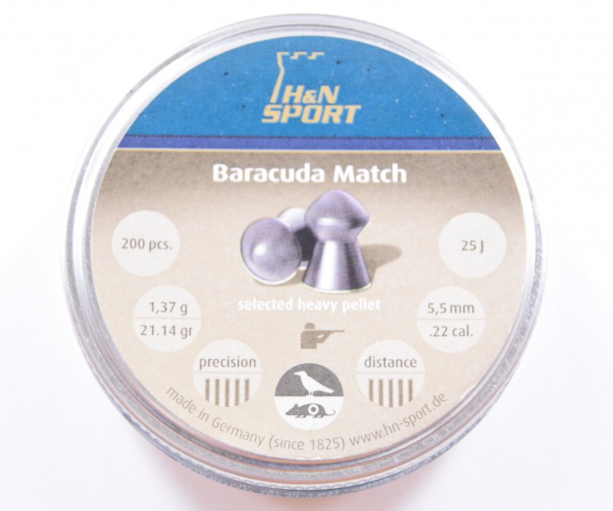 Пули H&N Baracuda Match 5,51 мм, 1,37 грамм, 200 штук фото 6