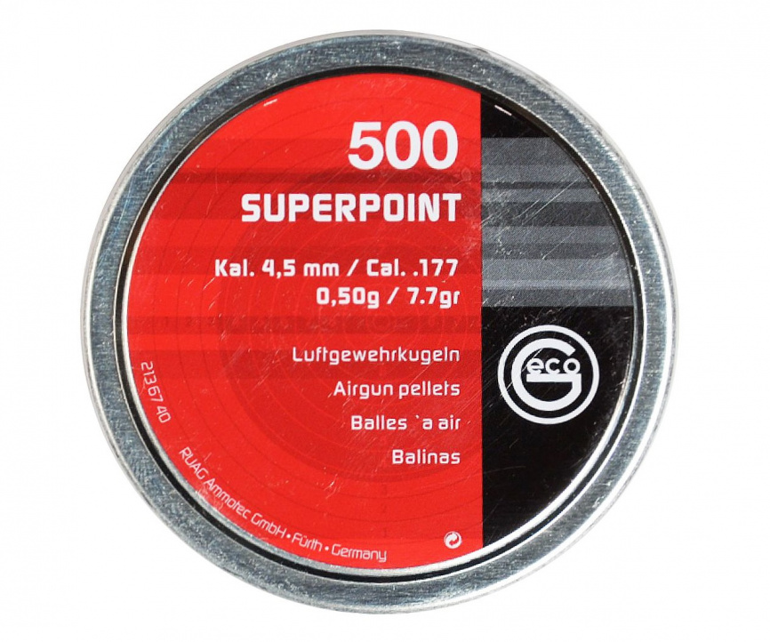 Пули RWS Geco SuperPoint 4,5 мм, 0,50 грамм, 500 штук фото 1