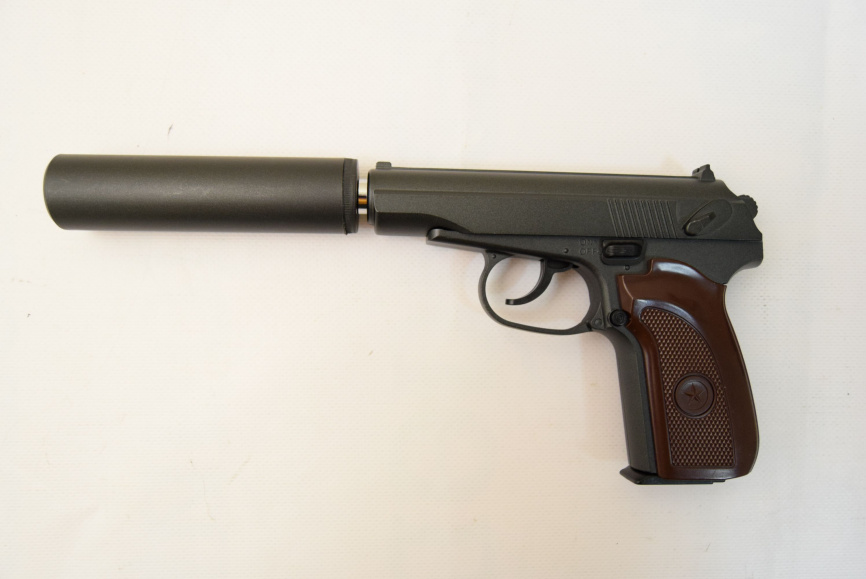 Страйкбольный пистолет Galaxy G.29A (ПМ) с глушителем фото 2