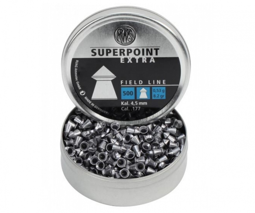 Пули RWS Superpoint Extra 4,5 мм, 0,53 грамм, 500 штук фото 2