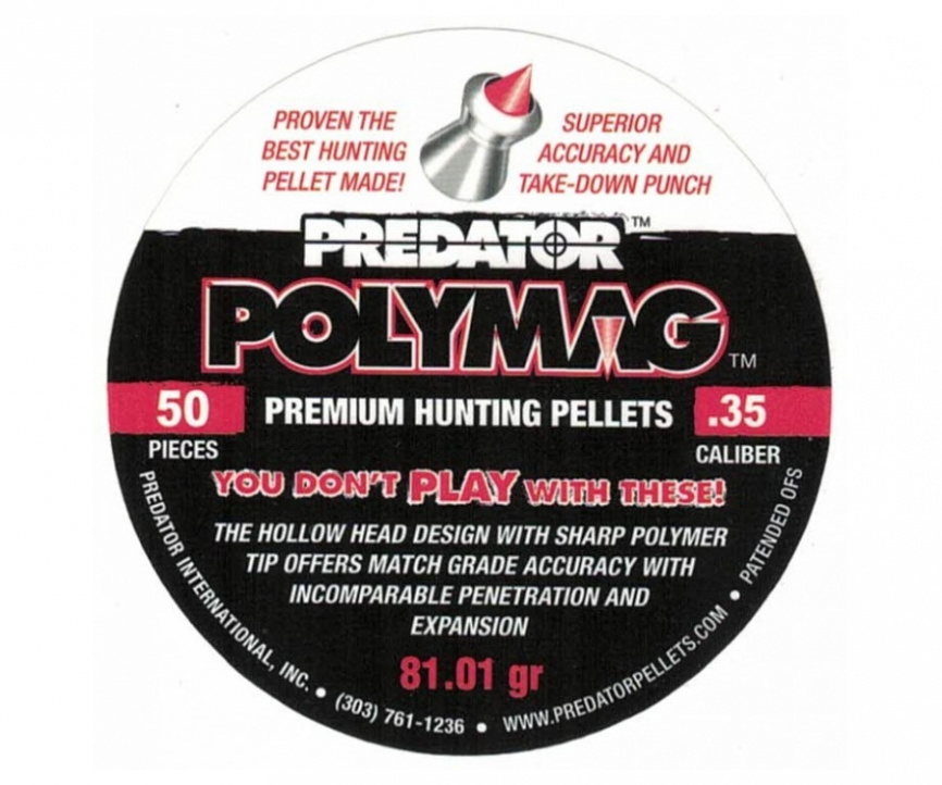 Пули JSB Predator Polymag 9,0 мм, 5,25 грамм, 50 штук фото 1