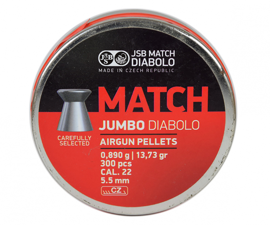 Пули JSB Exact Jumbo Match Diabolo 5,5 мм, 0,89 грамм, 300 штук фото 4