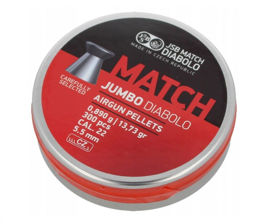 Пули JSB Exact Jumbo Match Diabolo 5,5 мм, 0,89 грамм, 300 штук фото 3