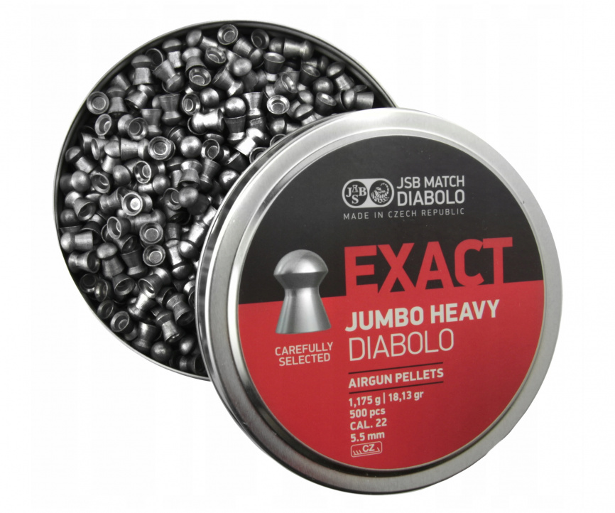 Пули JSB Exact Jumbo Heavy Diabolo 5,5 мм, 1,175 грамм, 500 штук фото 2