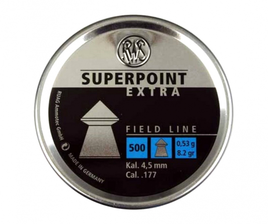 Пули RWS Superpoint Extra 4,5 мм, 0,53 грамм, 500 штук фото 1