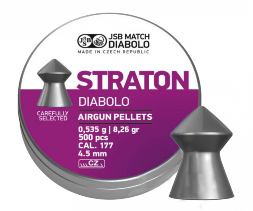 Пули JSB Straton Diabolo 4,5 мм, 0,535 грамм, 500 штук фото 1