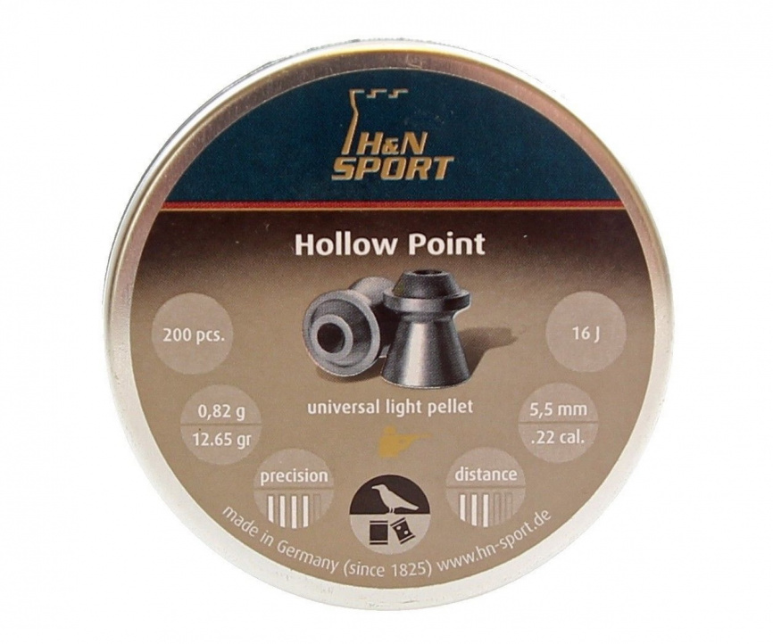 Пули H&N Hollow Point 5,5 мм, 0,82 грамм, 200 штук фото 1