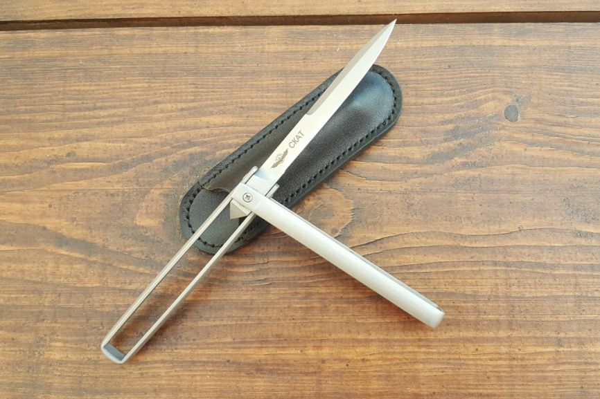 Нож складной "Скат", рукоять металл, покрытие антиблик фото 3