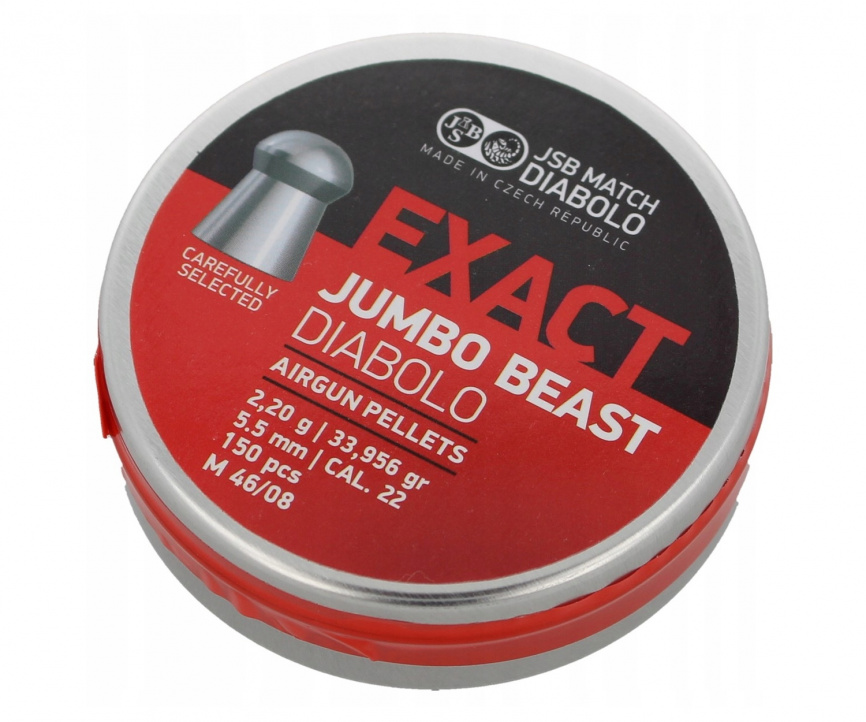 Пули JSB Exact Jumbo Beast Diabolo 5,5 мм, 2,2 грамм, 150 штук фото 4