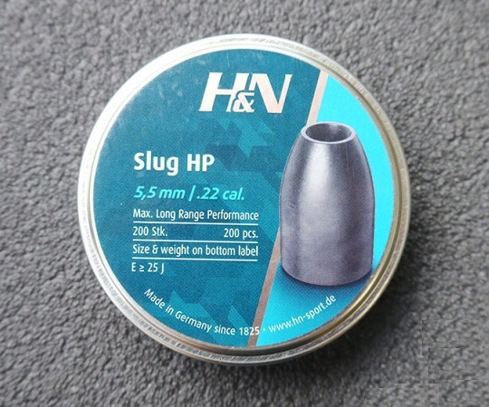 Пули H&N Slug 5,53мм.(.218.021) 1,36г 21 Grn 200шт. фото 5