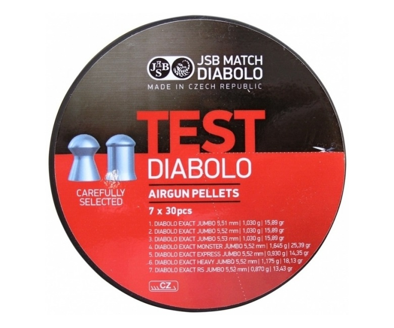 Пули JSB Test Diabolo (набор) 5,5 мм, 210 штук фото 1